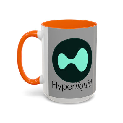 Hyperliquid Black font Grey Accent Mug by cypherpunkgear.com