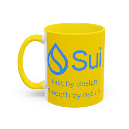 SUI Yellow Accent Mug by cypherpunkgear.com
