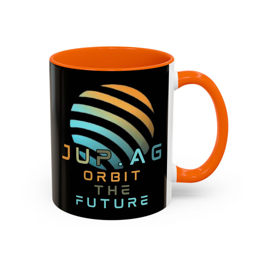 Jupiter (JUP) Orbit the Future Black Accent Mug by cypherpunkgear.com