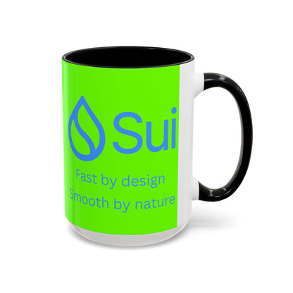 SUI Green Accent Mug by cypherpunkgear.com