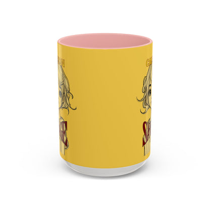 Caution, Savage Yellow Accent Mug by cypherpunkgear.com