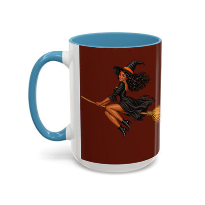 Velvet Vex Brown Accent Mug by CreepyCrafts.boo