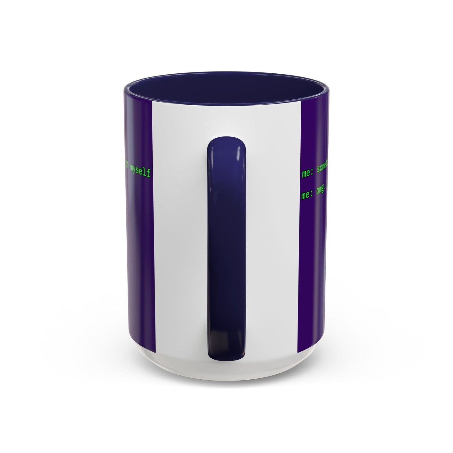 Sometimes I talk to myself - me: omg...same Purple Accent Mug by cypherpunkgear.com