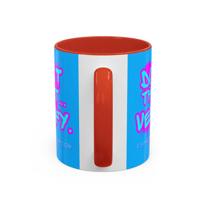 Don't Trust...Verify. Light Blue Accent Mug by cypherpunkgear.com