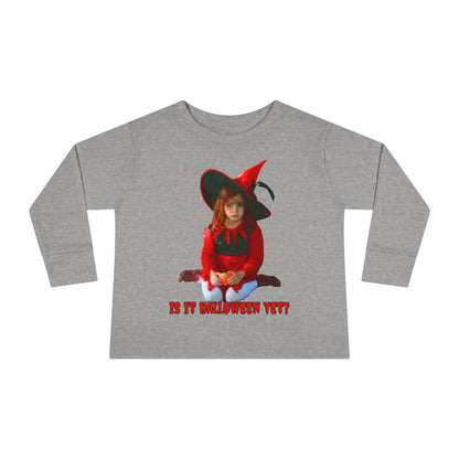 Is it Halloween yet? Toddler Long Sleeve Tee by CreepyCrafts.boo