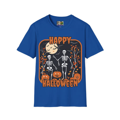 Spooktacular Skeletons of Halloween Dark colors Unisex T-shirt by CreepyCrafts.boo
