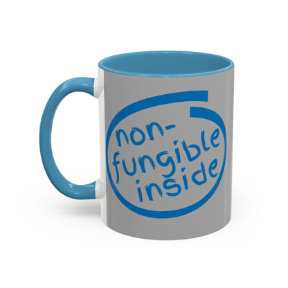 Non-Fungible Inside Grey Accent Mug by cypherpunkgear.com