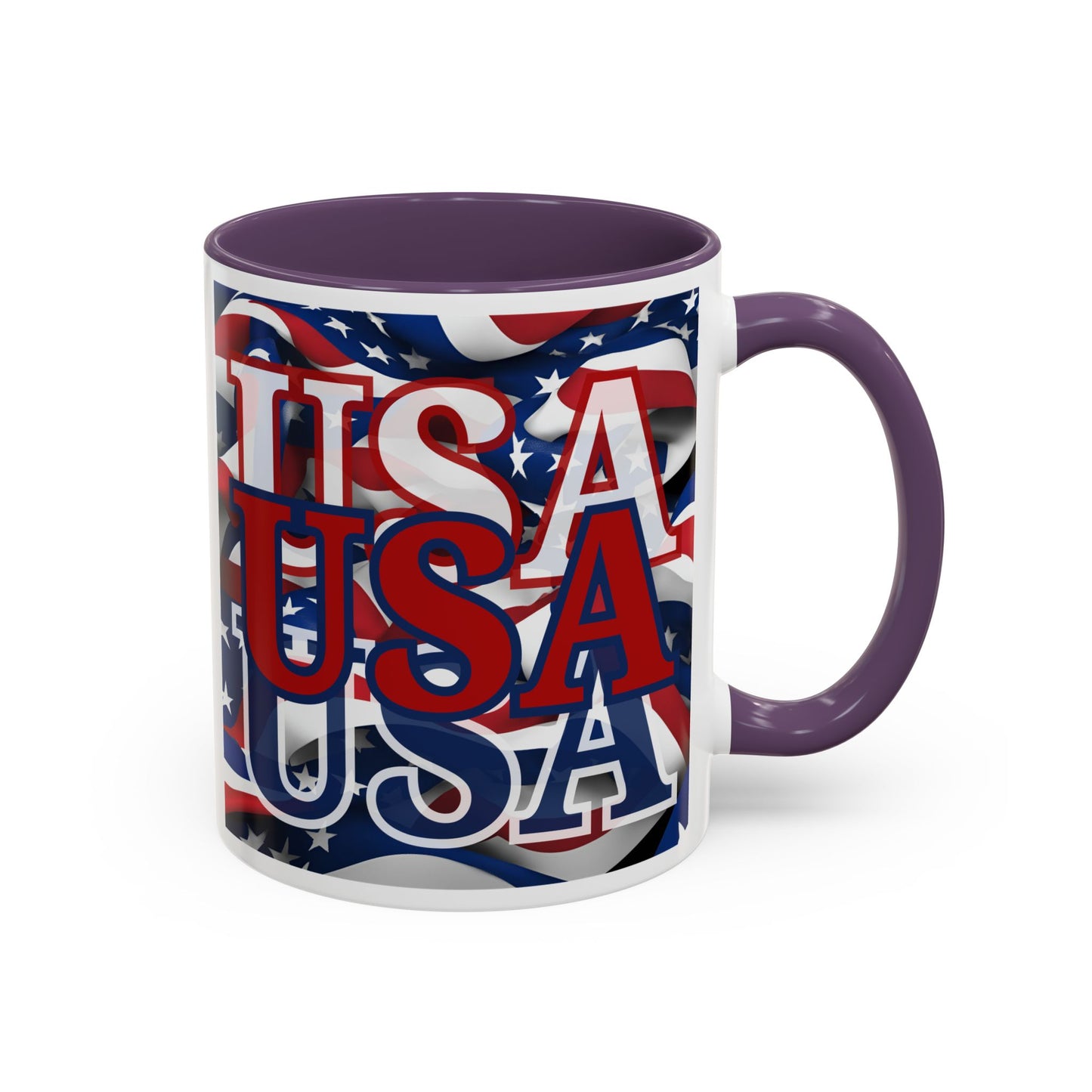 USA Red font Center Patriot Accent Mug by cypherpunkgear.com