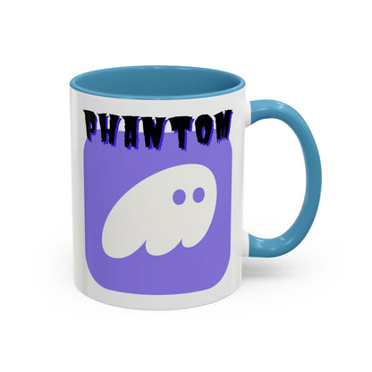 Phantom Hot Wallet White Accent Mug by cypherpunkgear.com