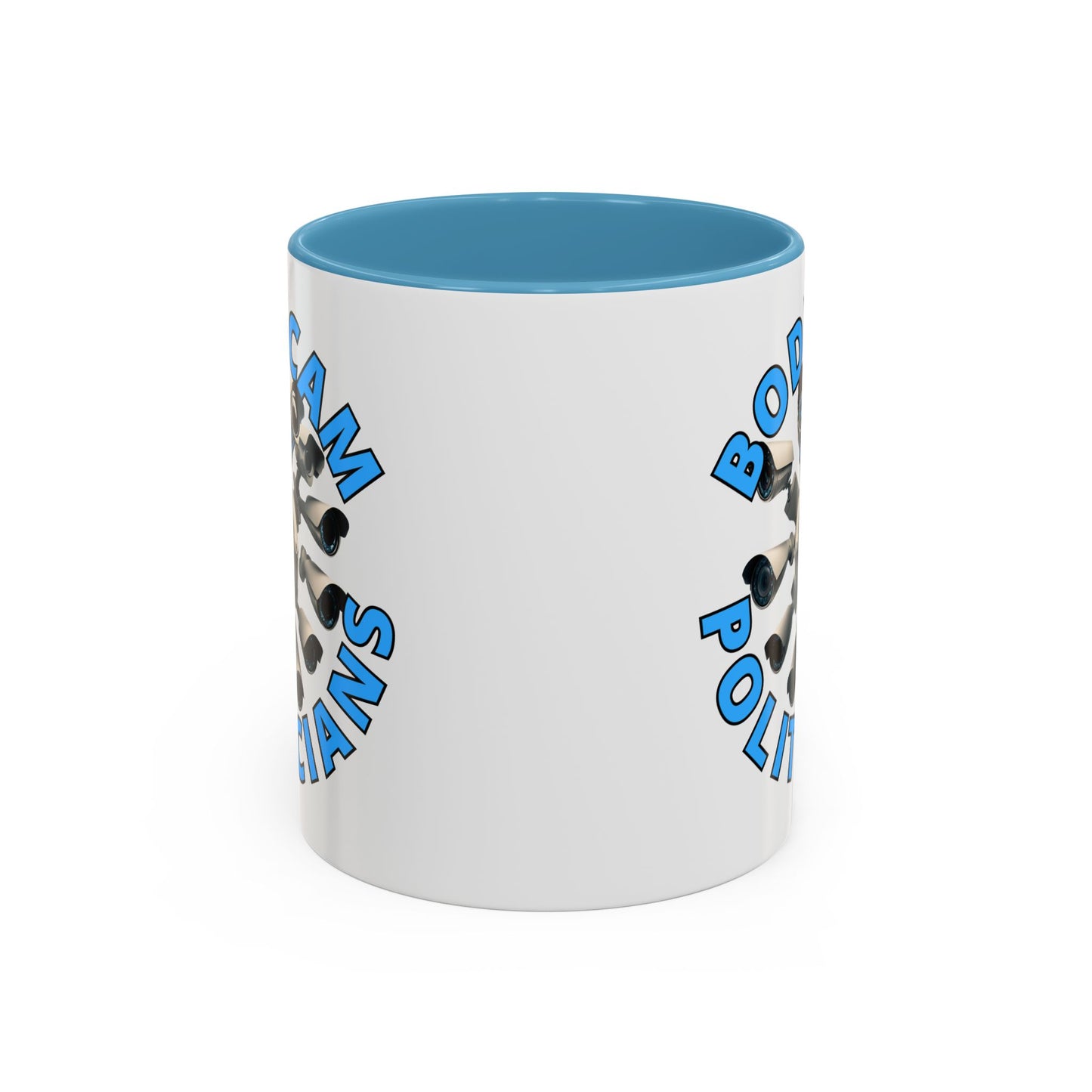 Bodycam the Politicians Cameras White Accent Mug by cypherpunkgear.com
