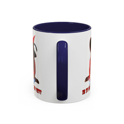 Is it Halloween yet? White Accent Mug by CreepyCrafts.boo