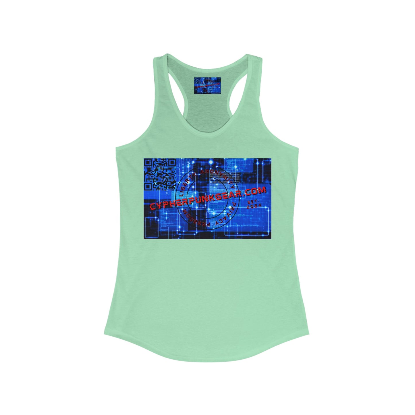 ¡Equipo Cypherpunk! Camiseta sin mangas ideal con espalda cruzada para mujer