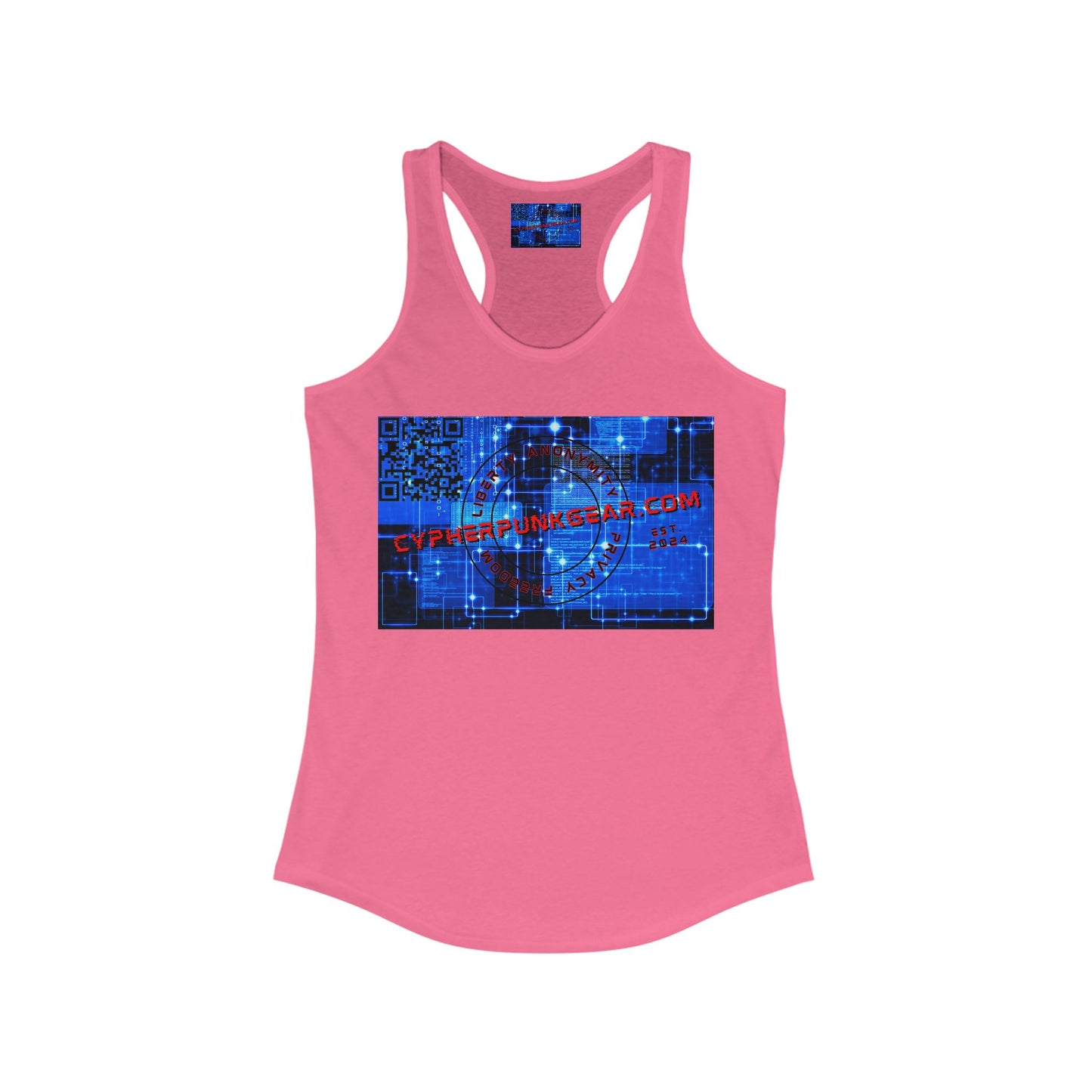 ¡Equipo Cypherpunk! Camiseta sin mangas ideal con espalda cruzada para mujer
