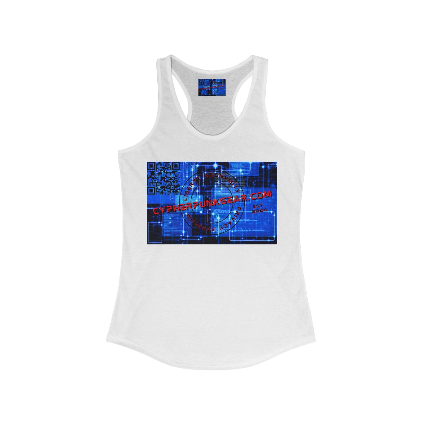 ¡Equipo Cypherpunk! Camiseta sin mangas ideal con espalda cruzada para mujer