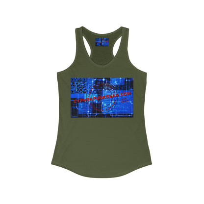 ¡Equipo Cypherpunk! Camiseta sin mangas ideal con espalda cruzada para mujer