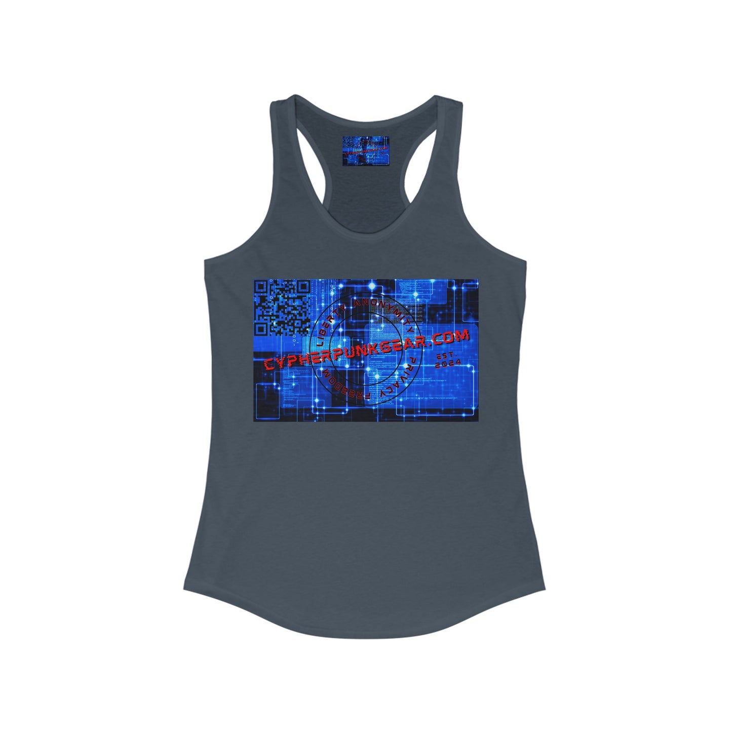 ¡Equipo Cypherpunk! Camiseta sin mangas ideal con espalda cruzada para mujer