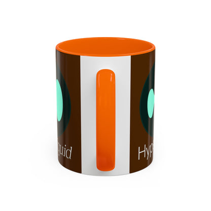 Hyperliquid White font Brown Accent Mug by cypherpunkgear.com