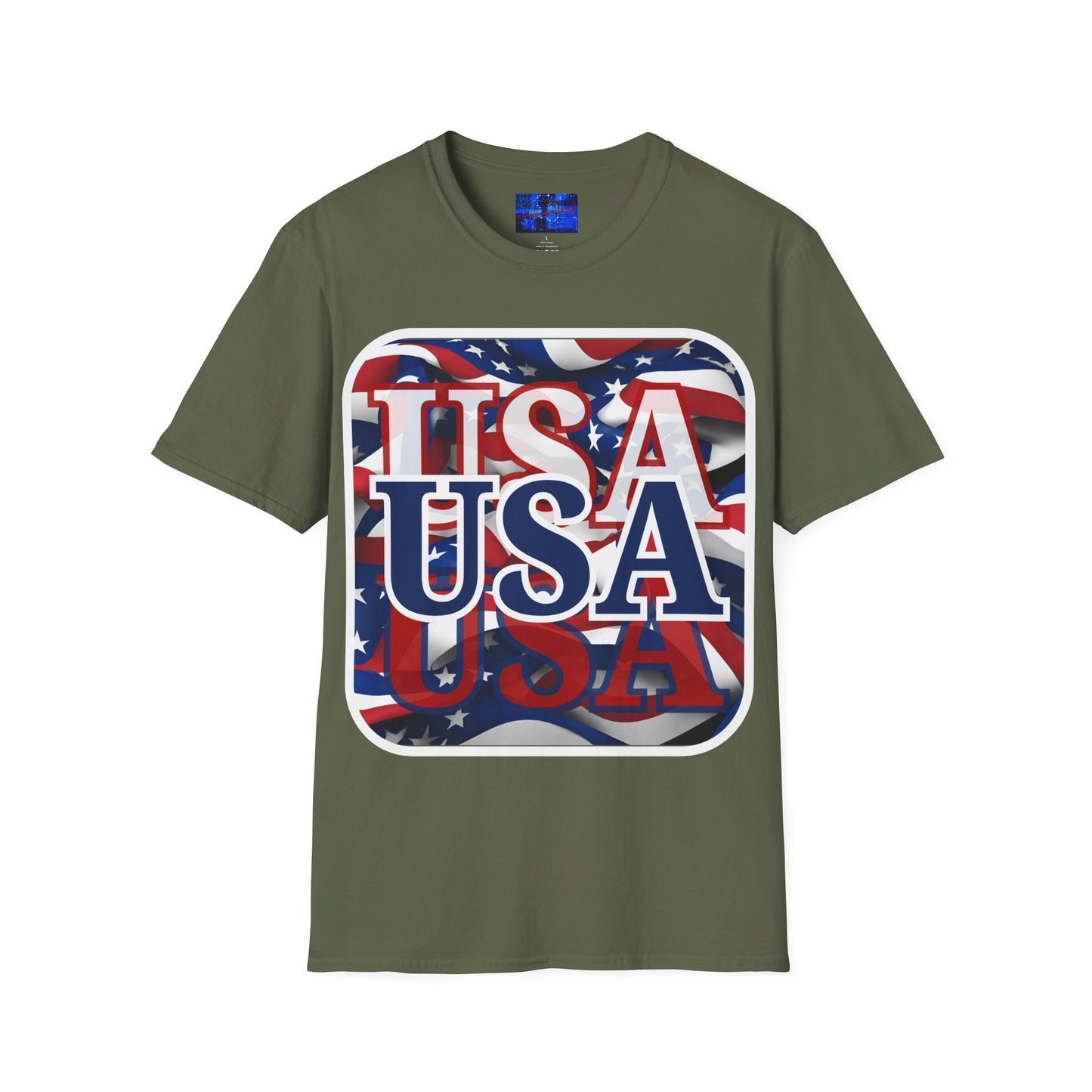 Red White and BLUE USA Patriot Dark colors Unisex T-Shirt by cypherpunkgear.com