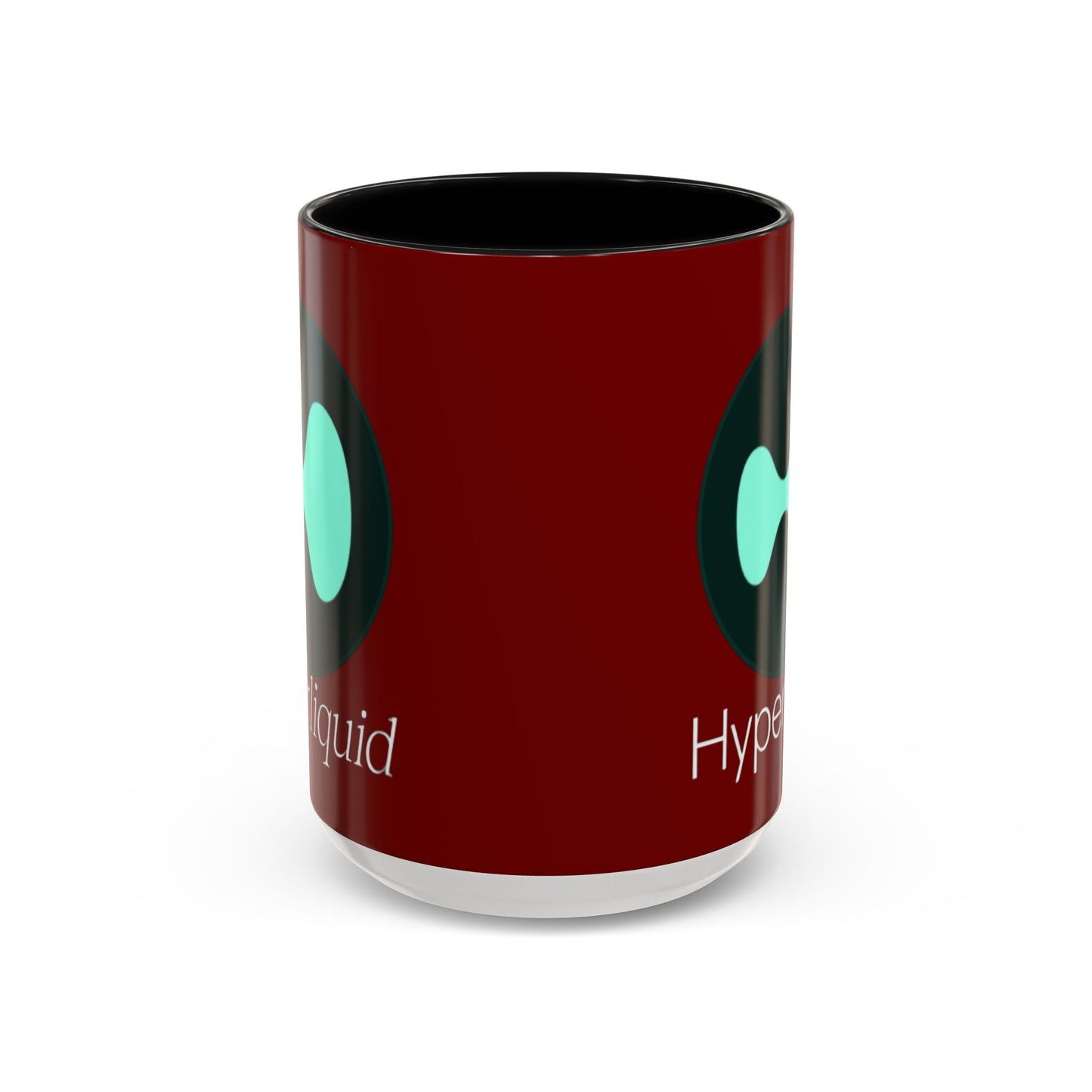 Hyperliquid White font Red Accent Mug by cypherpunkgear.com