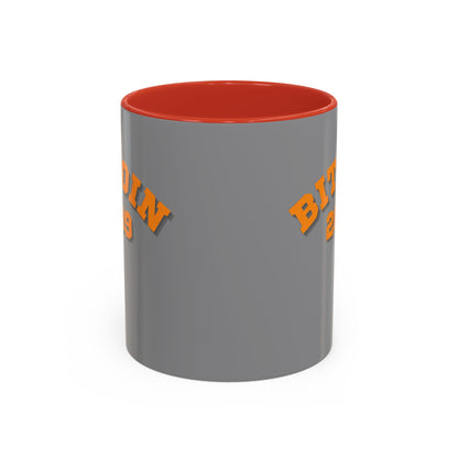 Bitcoin 2009 Grey Accent Mug by cypherpunkgear.com