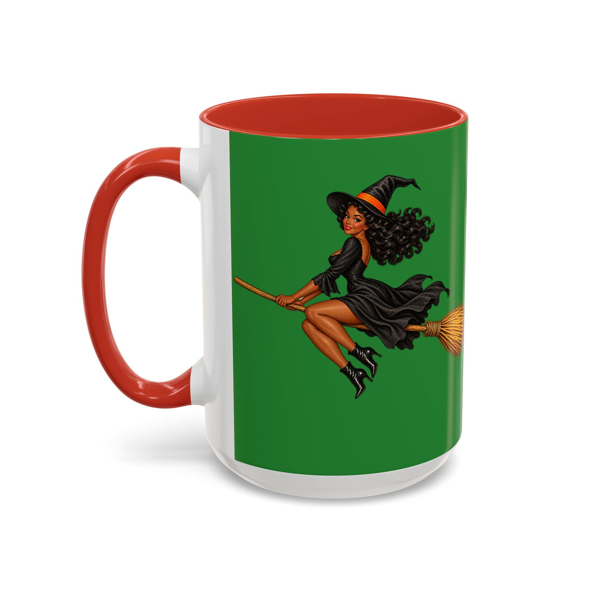 Velvet Vex Green Accent Mug by CreepyCrafts.boo