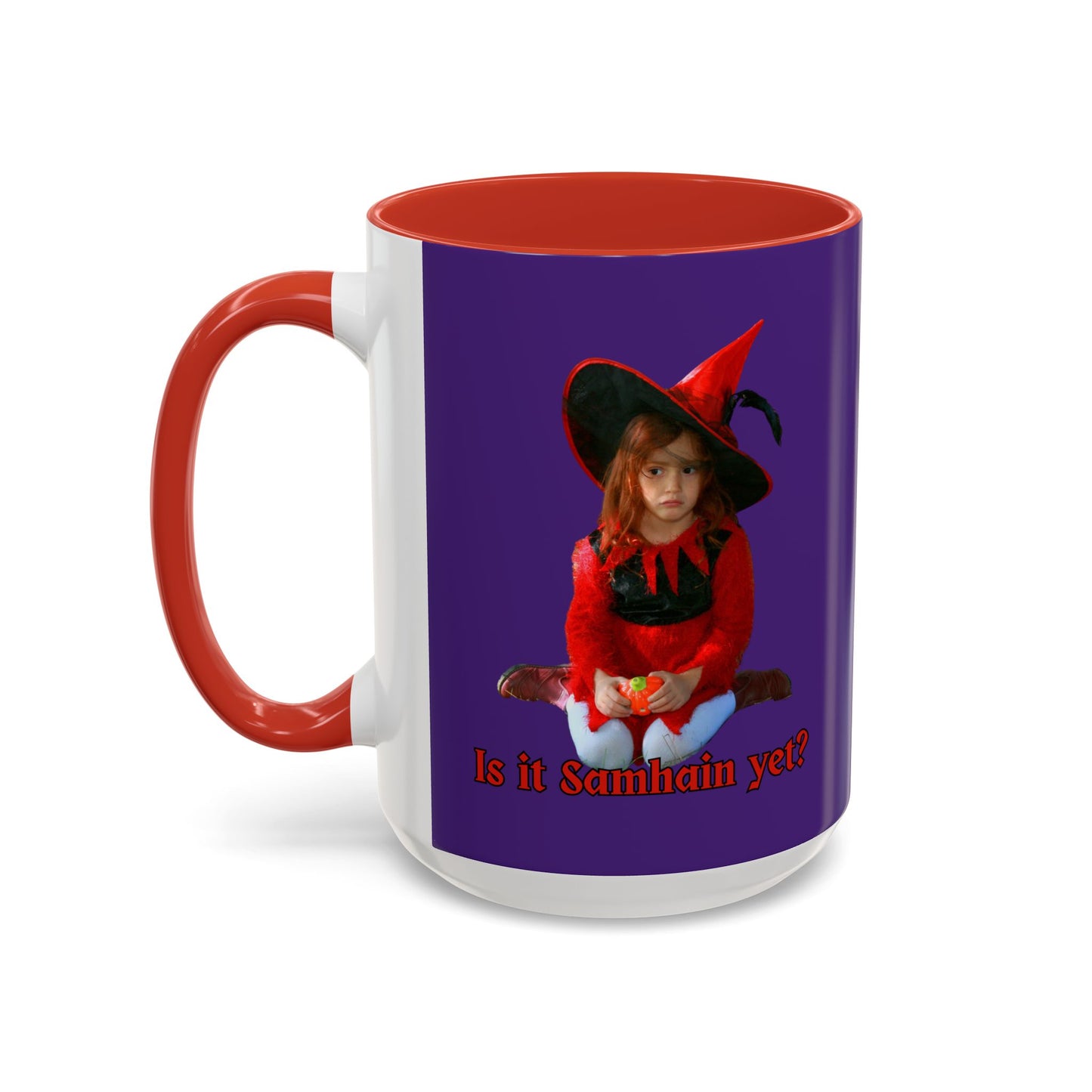 Is it Samhain yet? Dark Purple Accent Mug by CreepyCrafts.boo