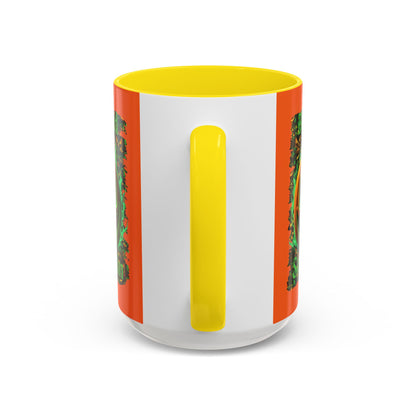 Blessed Samhain Green Jack Orange Accent Mug by CreepyCrafts.boo