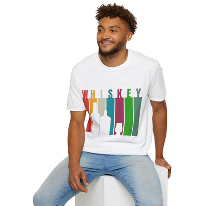 Whiskey spelled with an 'e' Light colors Unisex T-Shirt by cypherpunkgear.com