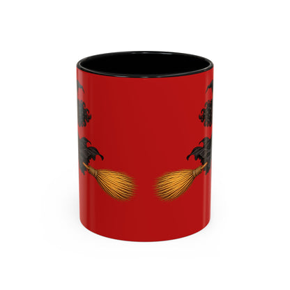 Velvet Vex Red Accent Mug by CreepyCrafts.boo