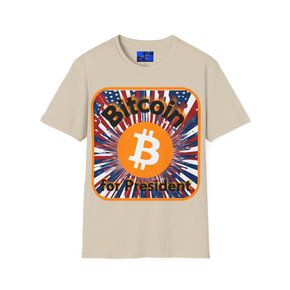 Bitcoin (BTC) for President USA LTcolors Unisex T-Shirt by cypherpunkgear