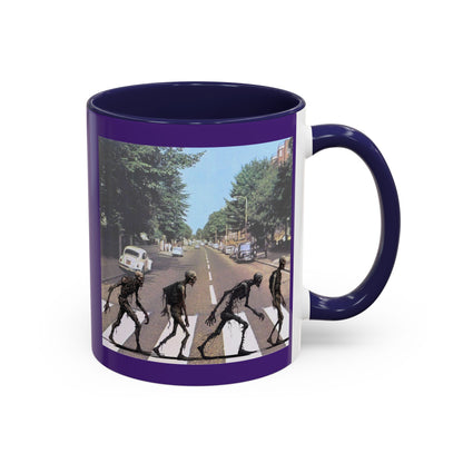 2-sided, Scabby Road Purple Accent Mug by CreepyCrafts.boo