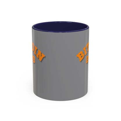 Bitcoin 2009 Grey Accent Mug by cypherpunkgear.com