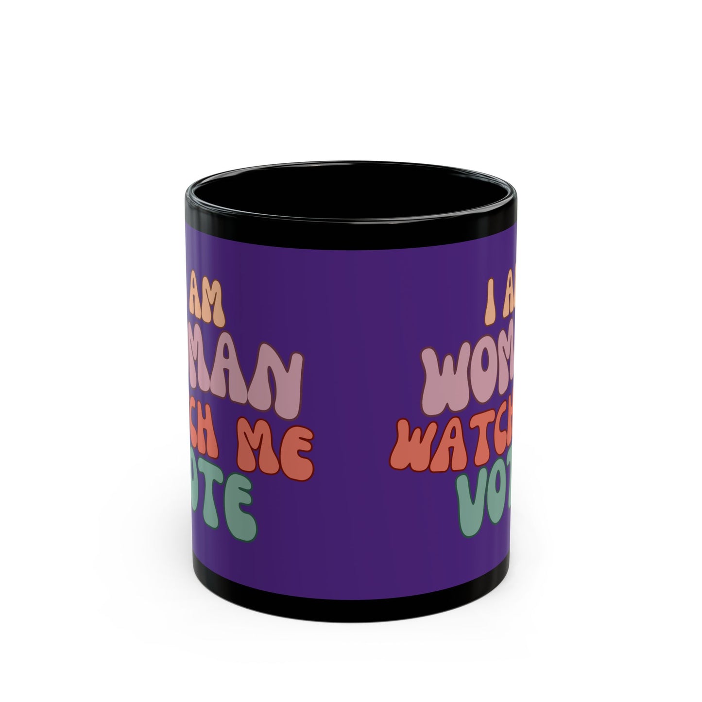 I Am Woman Watch Me Vote Purple Mug by cypherpunkgear.com