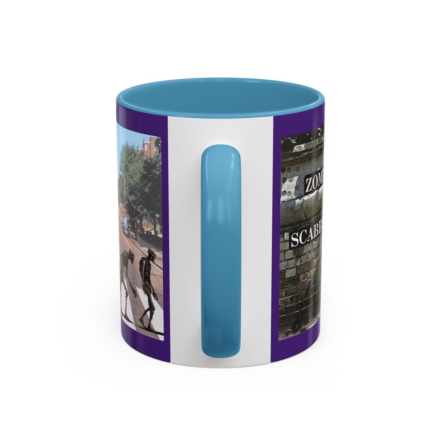 2-sided, Scabby Road Purple Accent Mug by CreepyCrafts.boo