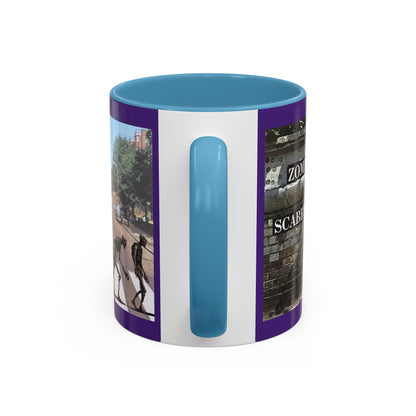 2-sided, Scabby Road Purple Accent Mug by CreepyCrafts.boo