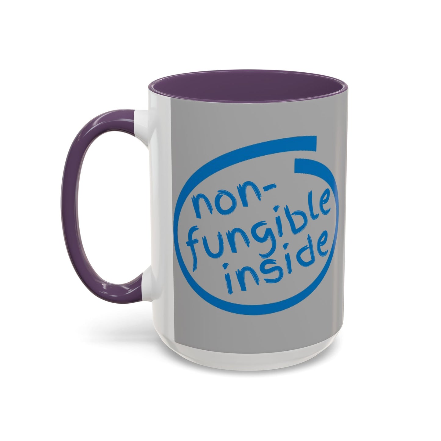 Non-Fungible Inside Grey Accent Mug by cypherpunkgear.com