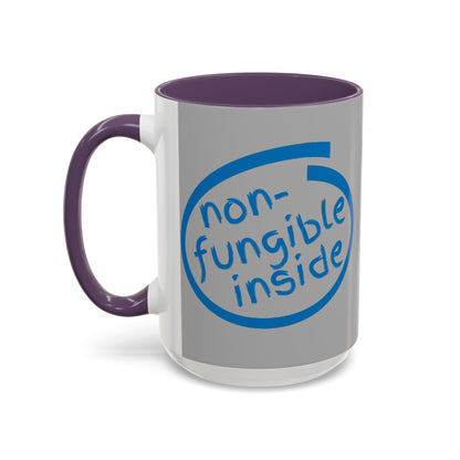 Non-Fungible Inside Grey Accent Mug by cypherpunkgear.com