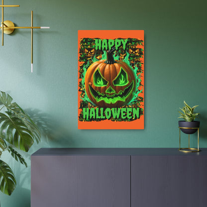Happy Halloween Green Jack Metal Art Sign by CreepyCrafts.boo