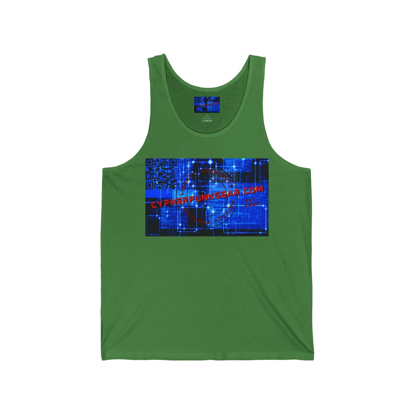 Cypherpunkgear.com logo Unisex Jersey Tank Top by cypherpunkgear.com