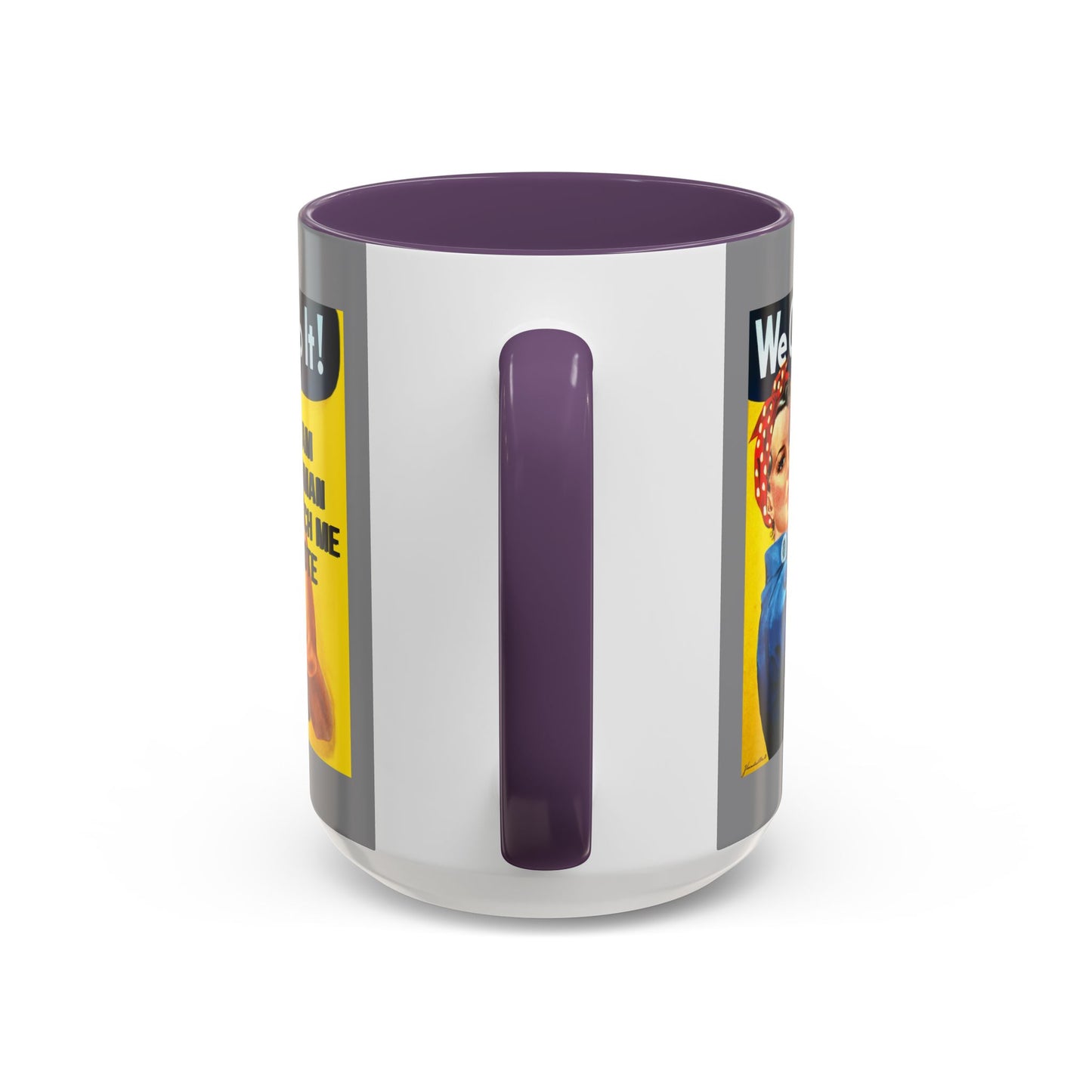 I Am Woman Watch Me Vote Rosie Grey Accent Mug by cypherpunkgear.com