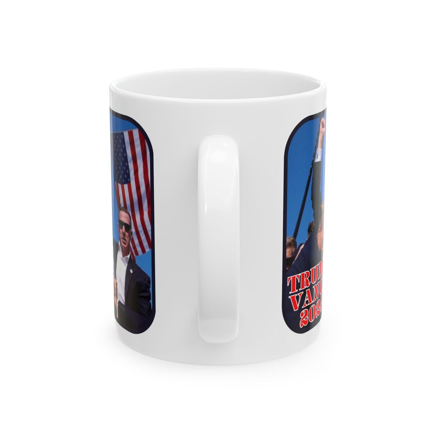 Trump and Vance 2024 White Mug by cypherpunkgear