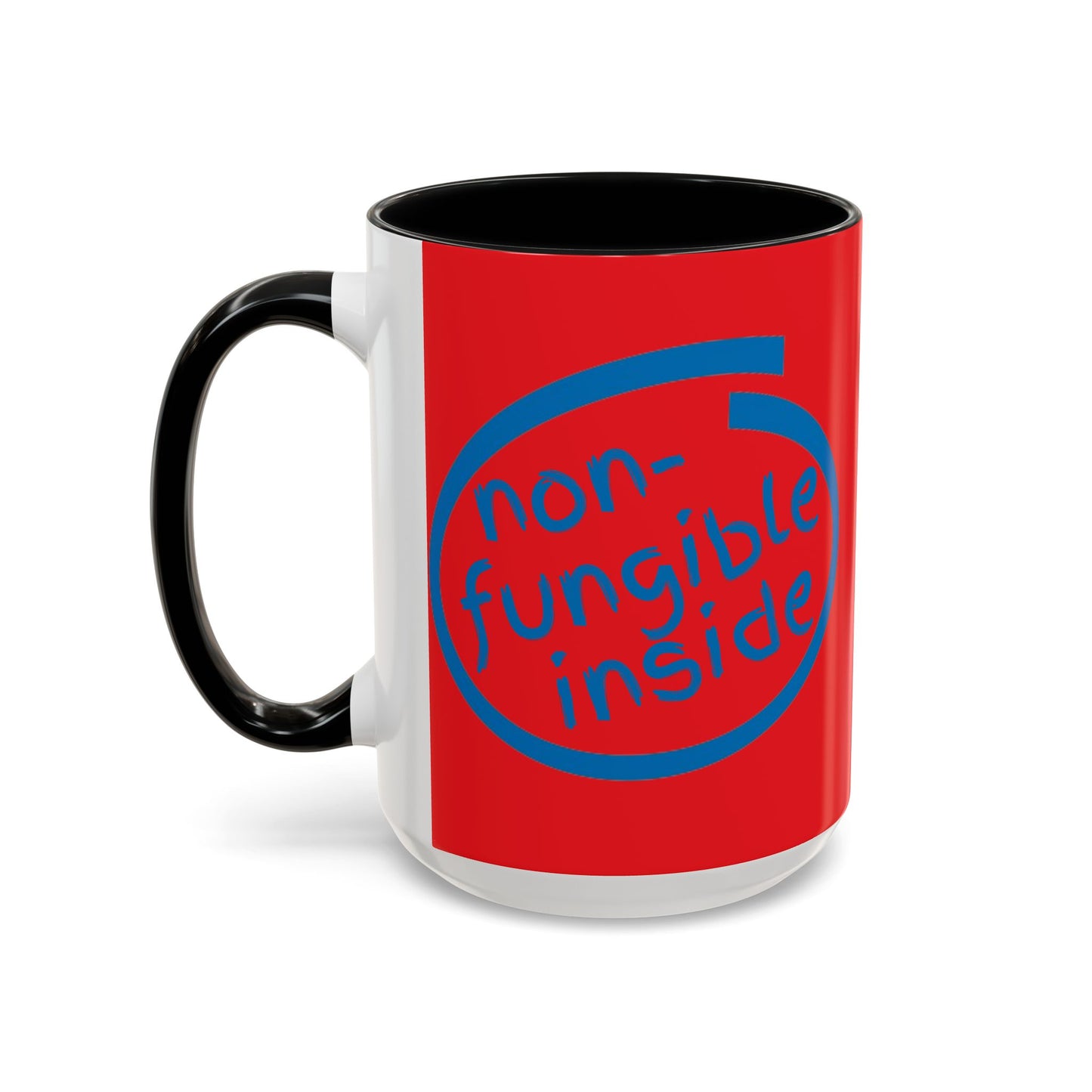Non-Fungible Inside Red Accent Mug by cypherpunkgear.com