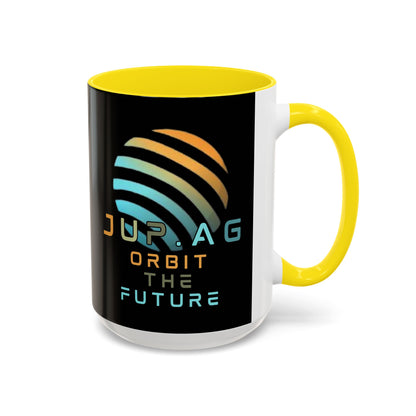 Jupiter (JUP) Orbit the Future Black Accent Mug by cypherpunkgear.com