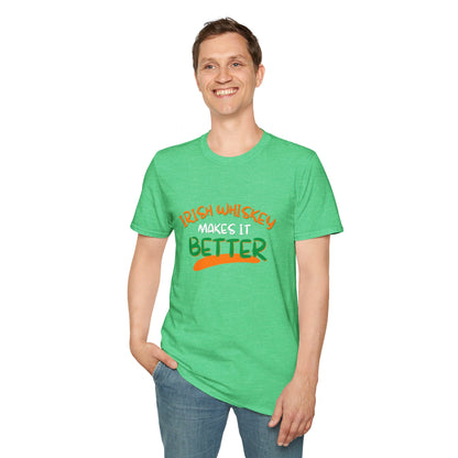 Irish Whiskey makes it better OWGfont LTcolors Unisex T-Shirt by cypherpunkgear