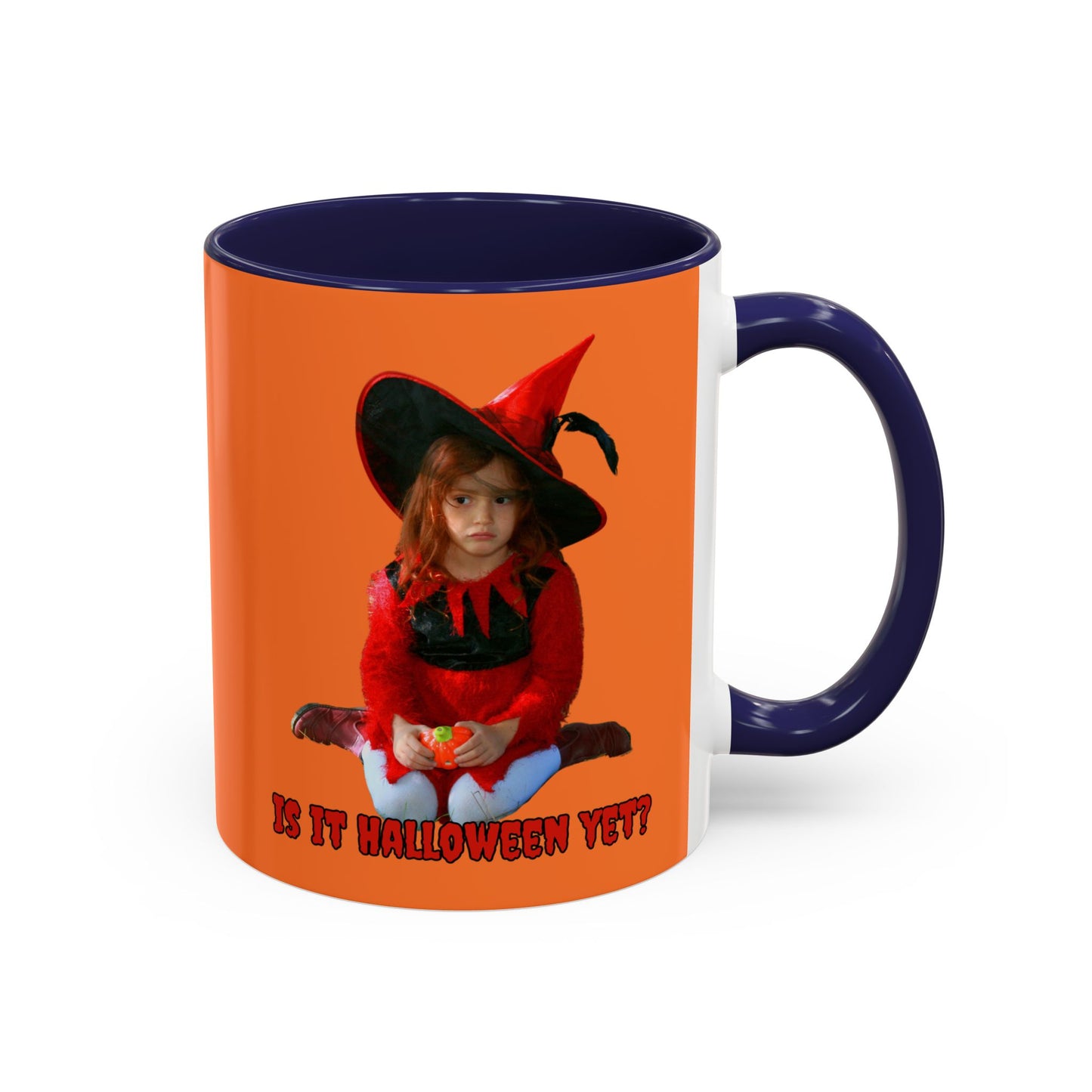 Is it Halloween yet? Orange Accent Mug by CreepyCrafts.boo