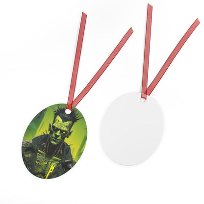 Frankenstein Lives Metal Ornament by cypherpunkgear