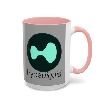 Hyperliquid Black font Grey Accent Mug by cypherpunkgear.com