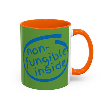 Non-Fungible Inside Green Accent Mug by cypherpunkgear.com