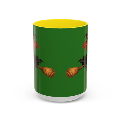 Hazel Hex Green Accent Mug by CreepyCrafts.boo