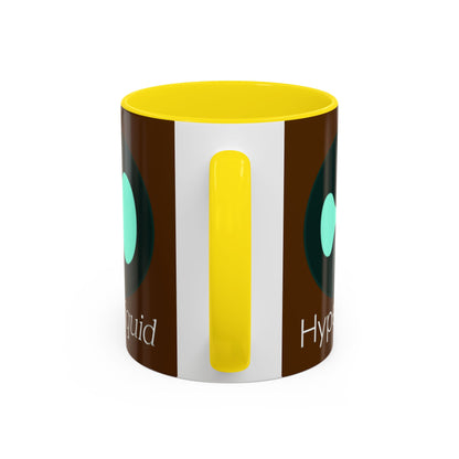 Hyperliquid White font Brown Accent Mug by cypherpunkgear.com
